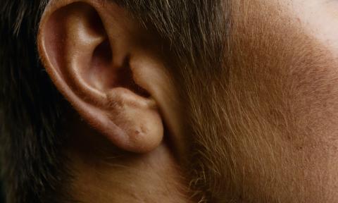 man's ear