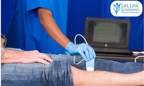 person receiving ultrasound on their leg