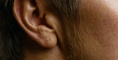 man's ear