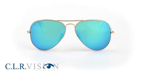 aviator sunglasses on a white backdrop with CLR Vision logo in bottom right corner