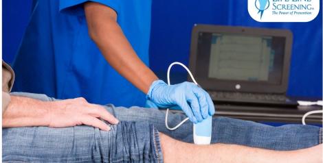 person receiving ultrasound on their leg