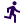 Purple running man